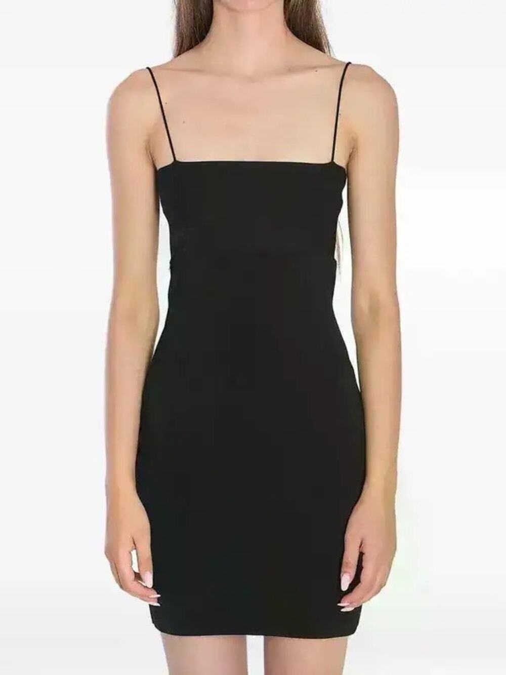 T by Alexander Wang Solid Black Cami Slip Bodycon Jersey Mini Dress Size XS